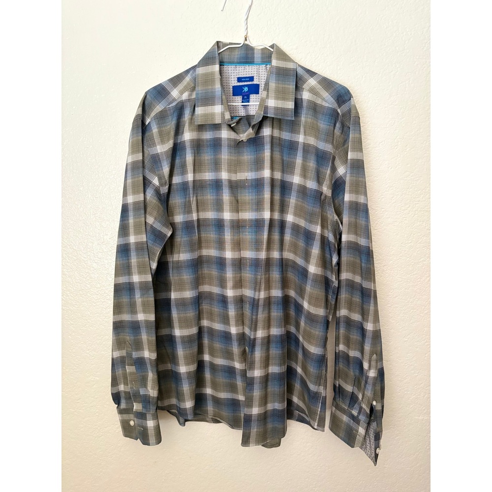 Egara Non Iron Plaid Button Down Long Sleeve Shirt Preppy‎ Western Outdoors Fall